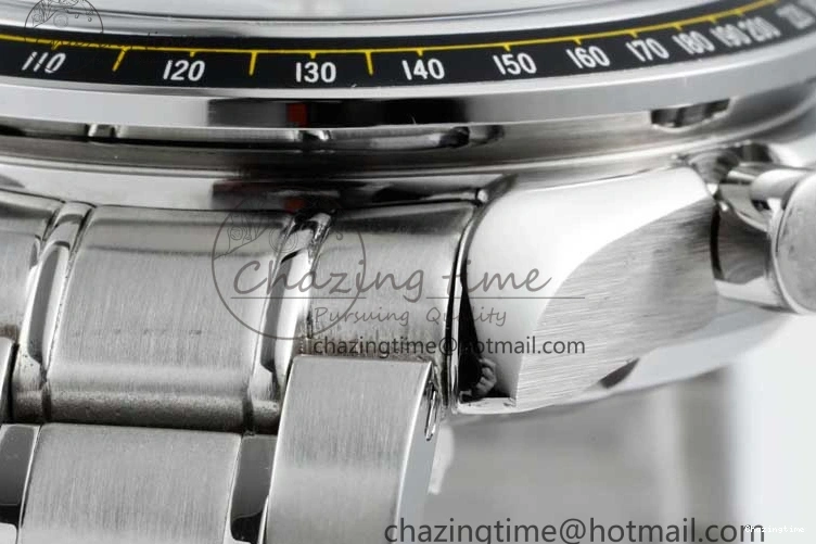 0405 UrbanChic Speedmaster Racing Master SS HKF Best Edition Blue Black Dial on SS Bracelet A 7808